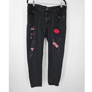 FASHION DENIM Graphic Skinny Jeans Men's Size 36 Grunge